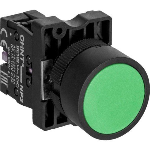 574085 | Кнопка управления NP2-EA31 без подсветки зеленая 1НО, IP40 (R) Chint
